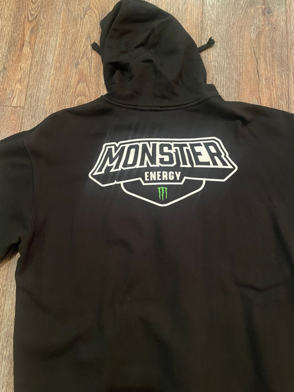 Brand New Monster Energy Black Zip Up Hoodie with Green Logo, Size XL - Picture 4 of 6
